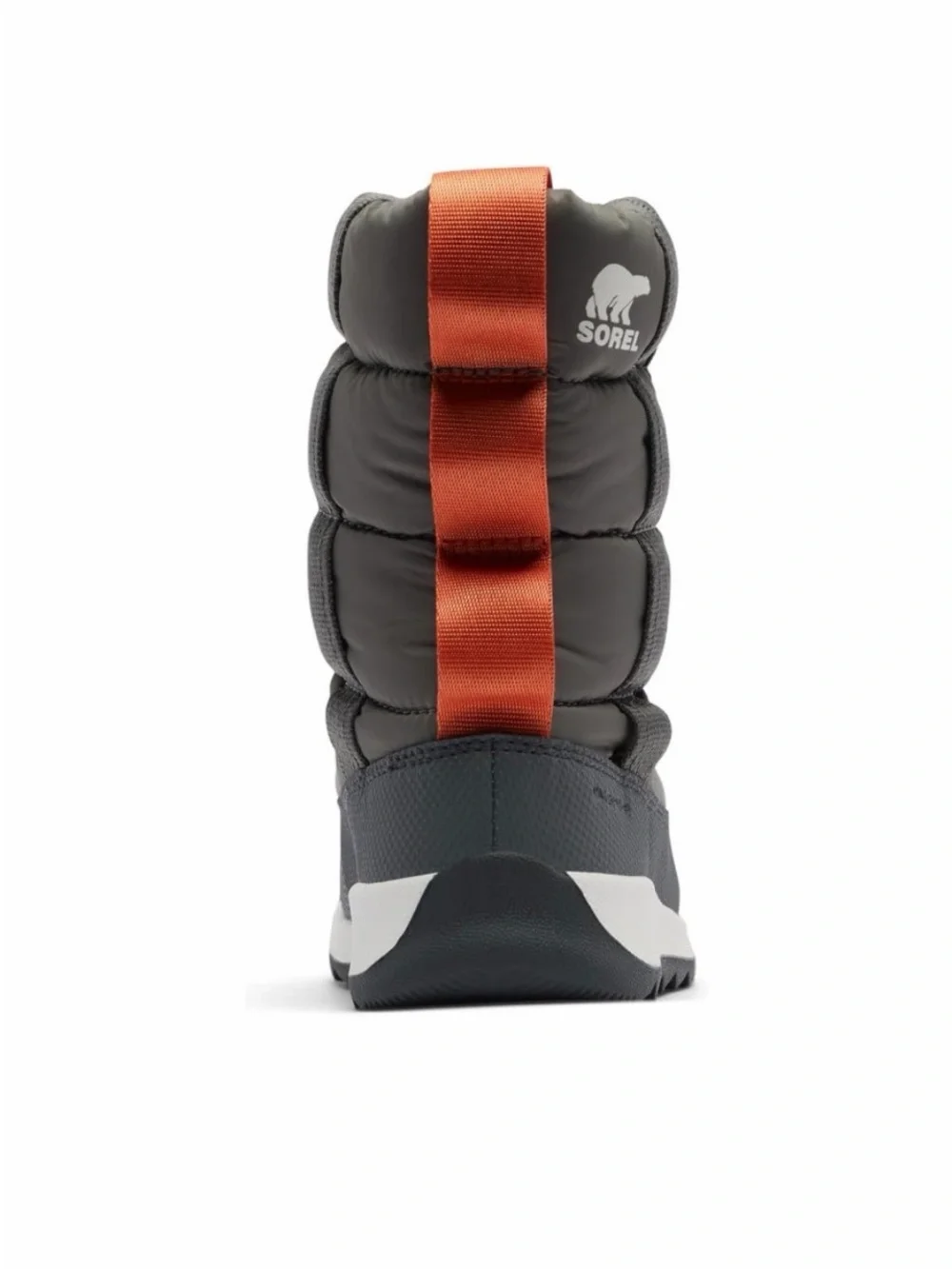 🐾 Sorel Kids Gray and Red Insulated Puffer Boots